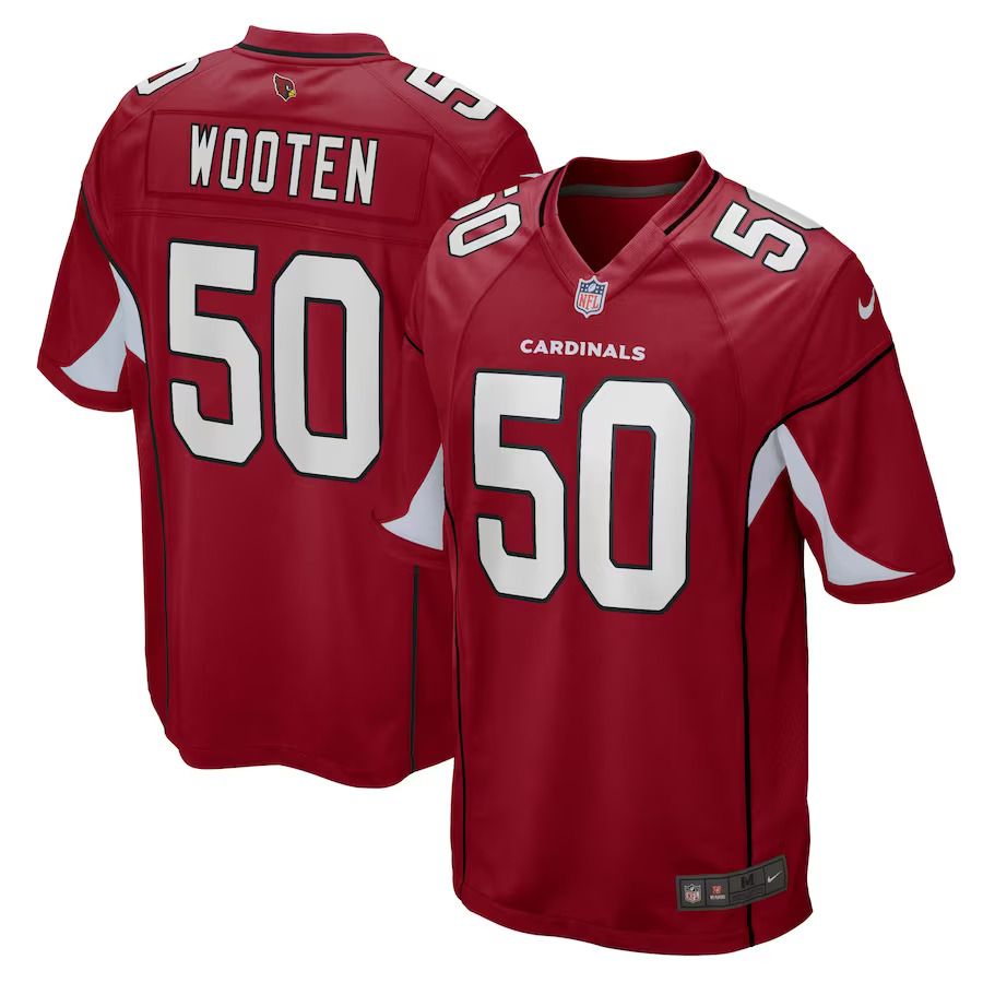 Men Arizona Cardinals 50 Chandler Wooten Nike Cardinal Game Player NFL Jersey